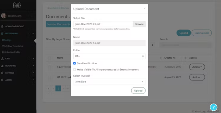 investor vdr interface