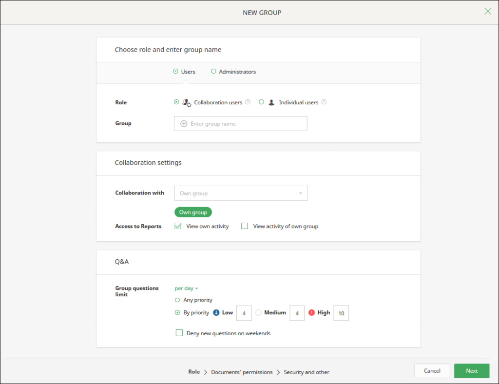 Creating VDR groups