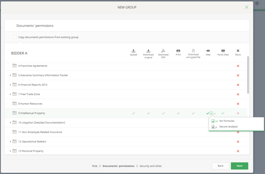 Setting VDR permissions